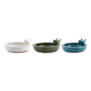 Ceramic Round Bird Bath (3 Colours)