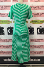 Load image into Gallery viewer, Vibrant Green Striped T-Shirt Dress
