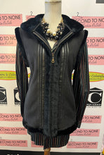 Load image into Gallery viewer, Edgy Faux Fur &amp; Leather Vest (Size L)
