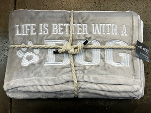 "Life Is Better With A Dog" Royal Plush Blanket