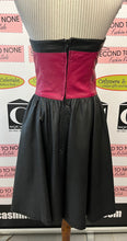 Load image into Gallery viewer, Vintage 1980s Pink &amp; Black Leather Dress (Size 8)
