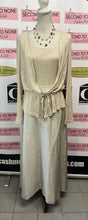 Load image into Gallery viewer, Vintage 2pc Knit/Satin Long Dress + Tie Waist Shrug (Size 20)
