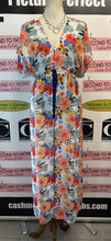 Load image into Gallery viewer, *AS IS* Vibrant Foliage Sheer Maxi Kimono (Size O/S)
