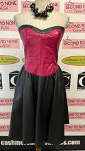 Load image into Gallery viewer, Vintage 1980s Pink &amp; Black Leather Dress (Size 8)
