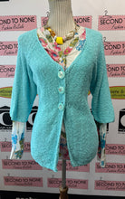 Cargar imagen en el visor de la galería, Lu Lu-B Aqua Knit Shawl (Size XL)
