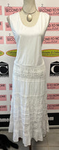Load image into Gallery viewer, White Cotton Boho Lace Dress (Size L)
