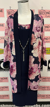 Cargar imagen en el visor de la galería, R&amp;M Michaels Pink Floral Overlay &amp; Dress (Size 14W)
