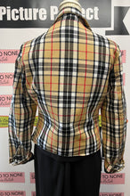 Load image into Gallery viewer, Patrick King Thompson Camel Plaid Biker Jacket (Size L - Fits Small)
