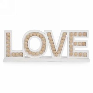 White LOVE Beaded Sign