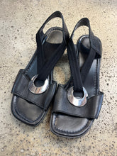 Load image into Gallery viewer, Rieker Antistress Black Leather Sandals (Size 6/EU 37)
