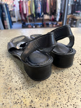 Load image into Gallery viewer, Rieker Antistress Black Leather Sandals (Size 6/EU 37)
