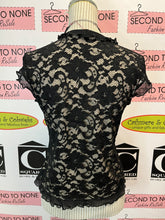 Load image into Gallery viewer, Edgy Frill &amp; Lace Blouse (Size Petite S)
