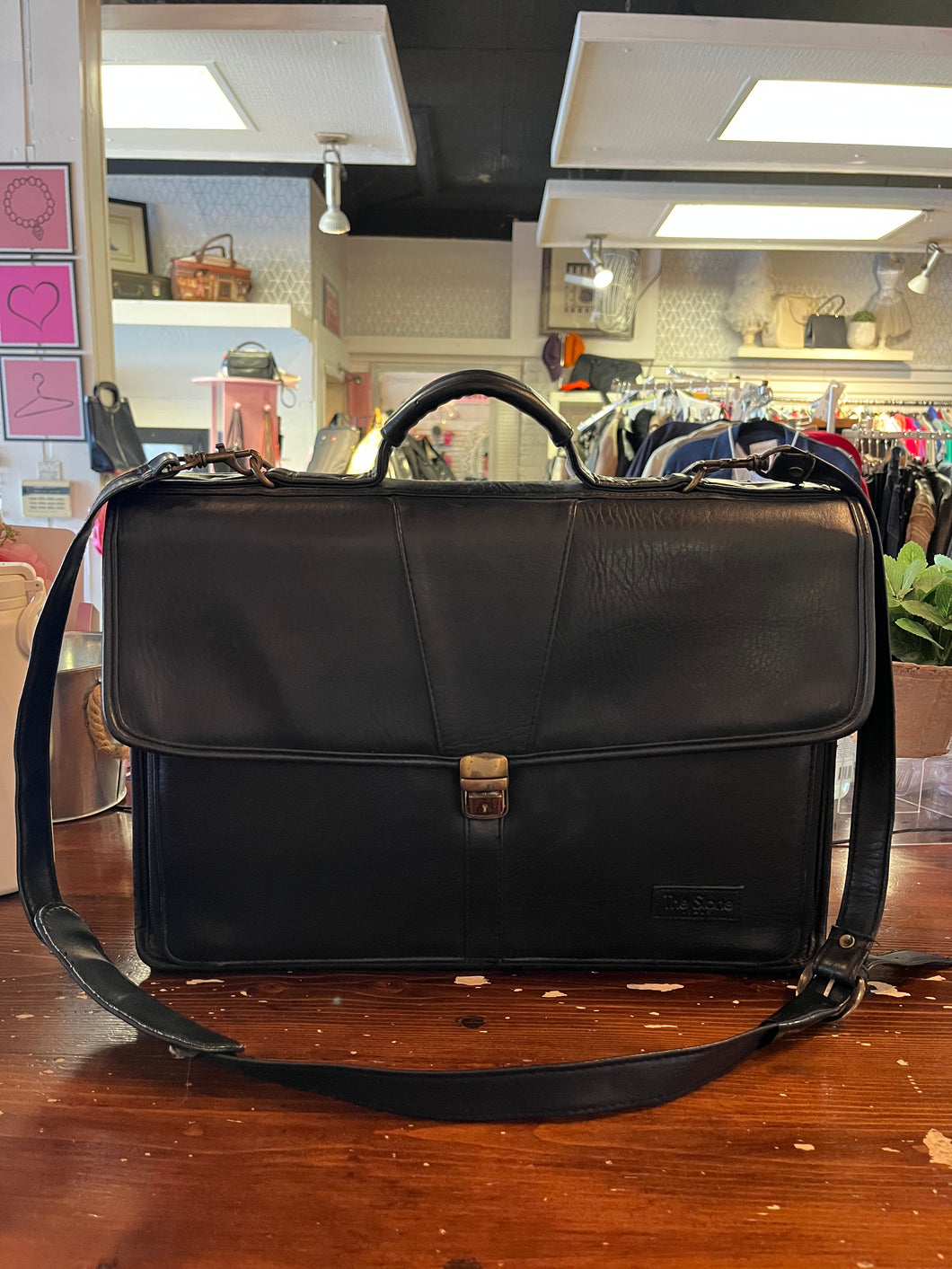 The Stone Leather Briefcase