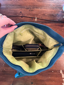 Avon Blue Tote Purse (With interior organizers!)