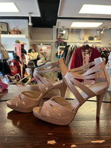 Le Chateau Strappy Nude Heels (Size 10)