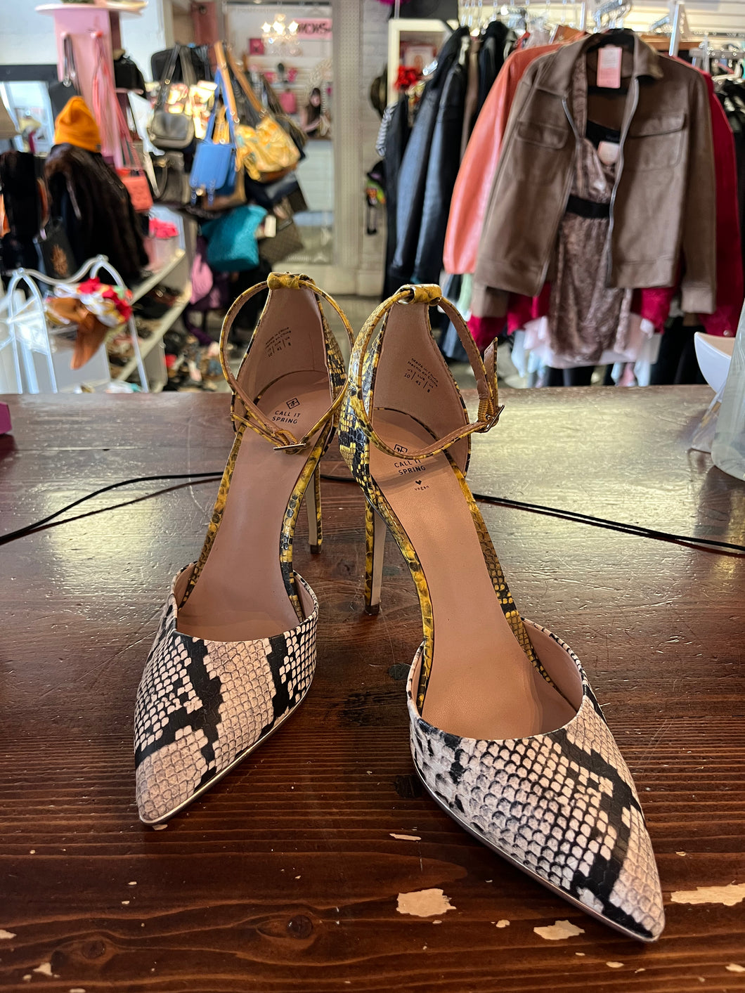 Call It Spring Snake Print Stiletto Heels (Size 10)