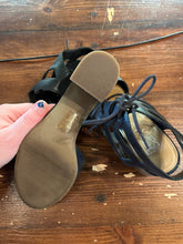 Load image into Gallery viewer, Franco Sarto Black Leather Cut Out Sandals (Size 7.5)
