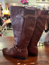 Load image into Gallery viewer, Naturalizer Wide Calf Brown Leather Riding Boots (Size 7.5)
