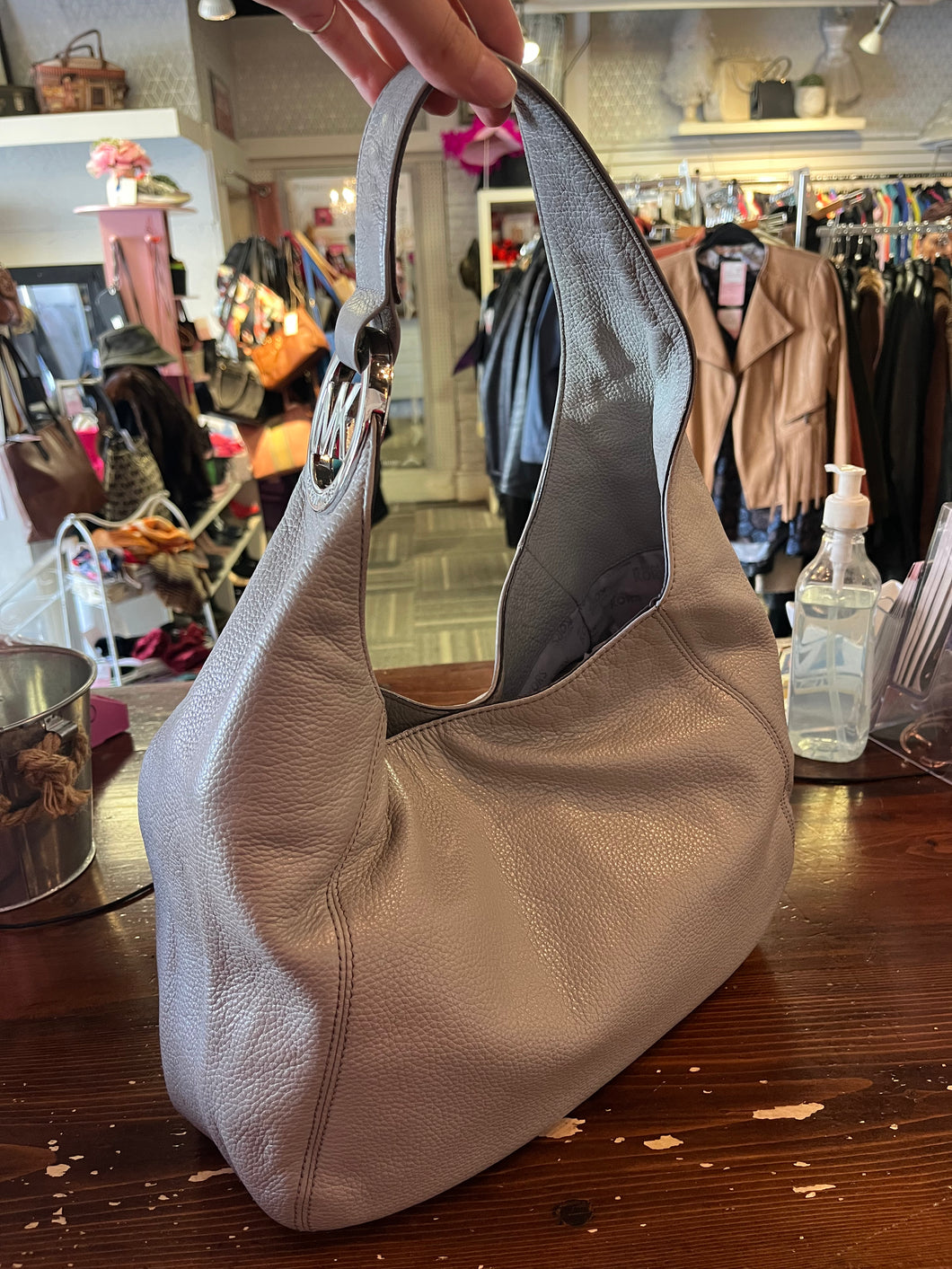 Michael Kors Grey Hobo Bag