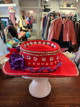 Cargar imagen en el visor de la galería, *AS IS* Bedazzled Red Felt Hat

