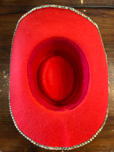 Cargar imagen en el visor de la galería, *AS IS* Bedazzled Red Felt Hat
