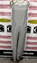 Cargar imagen en el visor de la galería, Blue &amp; White Cotton Striped Jumpsuit (Size XL)
