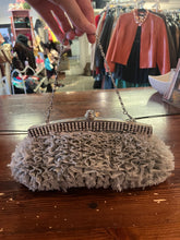 Charger l'image dans la galerie, Vintage Ruffled Grey Evening Clutch
