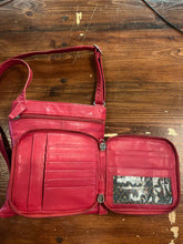 Cargar imagen en el visor de la galería, Red Leather Crossbody Purse
