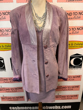 Load image into Gallery viewer, Stunning Danier Leather Lilac Dress &amp; Blazer Set (Size L)
