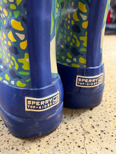 Charger l'image dans la galerie, Sperry Blue &amp; Green Printed Rain Boots (Size 8)
