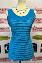 Load image into Gallery viewer, Blue Ruffle Tank (Size M)
