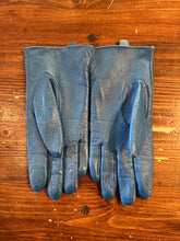 Charger l'image dans la galerie, Teal Leather Gloves (Size S)

