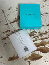 Charger l'image dans la galerie, Tiffany &amp; Co Sterling Silver Notes Square Pendant Necklace (with box!)
