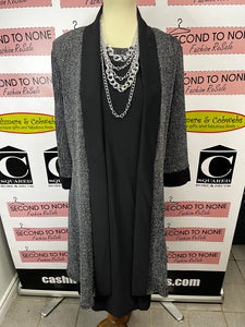 Black & Silver Long Duster