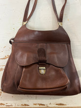 Load image into Gallery viewer, Vintage Brown Leather Shoulder Bag
