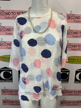 Charger l'image dans la galerie, Red Coral Polka Dot Layered Blouse (Size S)
