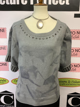 Load image into Gallery viewer, Vintage Faux Bleached Top with Studs (Size M)
