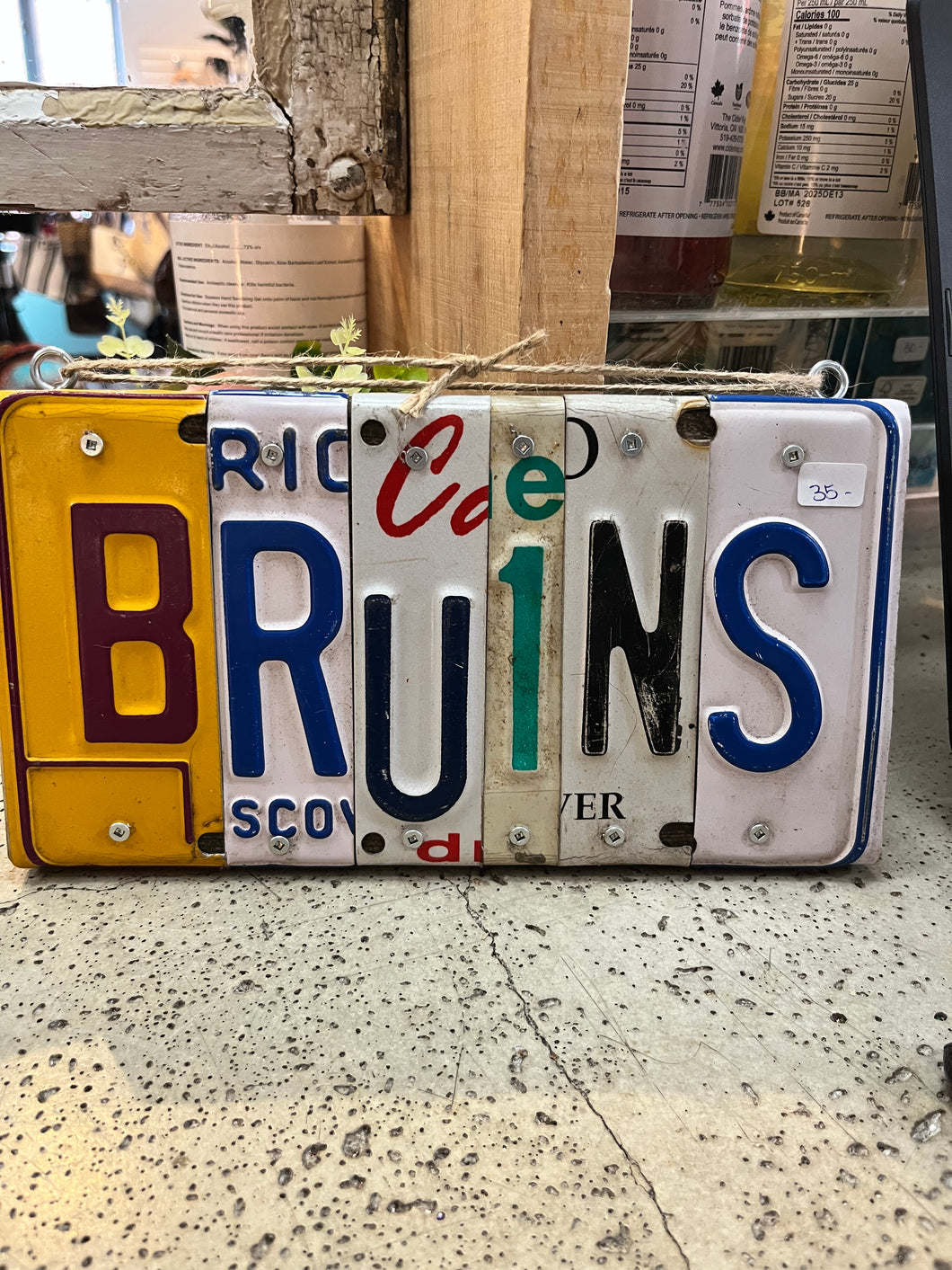 BRUINS Licence Plate Sign