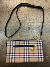 Load image into Gallery viewer, Thompson Camel Plaid Crossbody Purse
