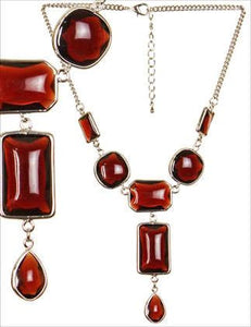Deep Red Gemstone Necklace