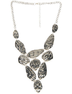 Silver Textured Metal Necklace (Only 1 Left!)