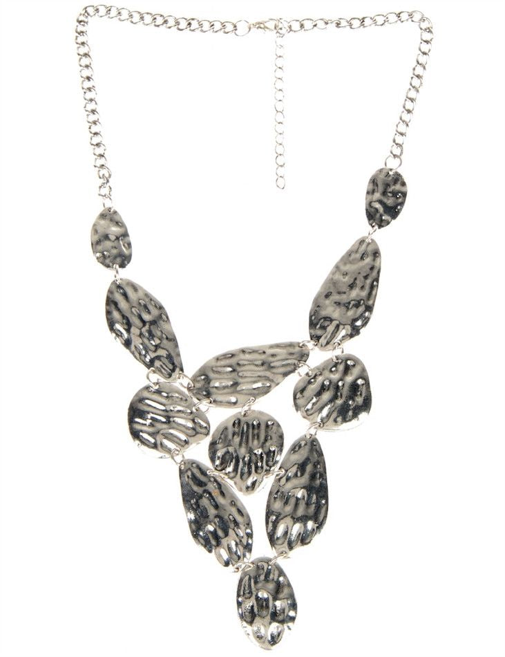 Silver Textured Metal Necklace (Only 1 Left!)