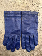 Load image into Gallery viewer, Vintage Navy Leather Gloves (Size S)
