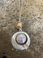 Load image into Gallery viewer, Long Silver &amp; Gold Planet Necklace (Only 1 Left!)
