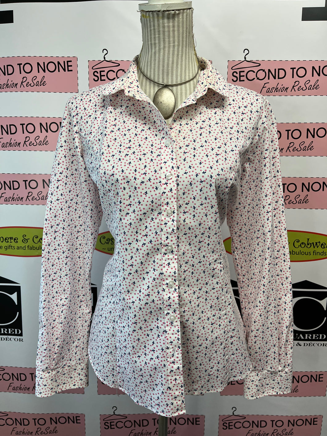 Printed Button Up Blouse (Size 12/UK 16)