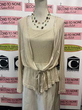 Load image into Gallery viewer, Vintage 2pc Knit/Satin Long Dress + Tie Waist Shrug (Size 20)

