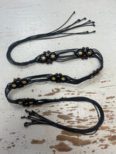 Cargar imagen en el visor de la galería, Black Wooden Bead Boho Belt (62” Long)

