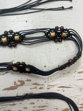 Cargar imagen en el visor de la galería, Black Wooden Bead Boho Belt (62” Long)
