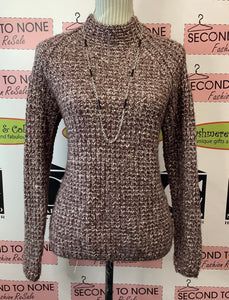 Chunky Knit Plum Sweater (Size L)