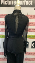 Load image into Gallery viewer, Olsen Europe Silk Sheer Sequin Blouse (Size M)
